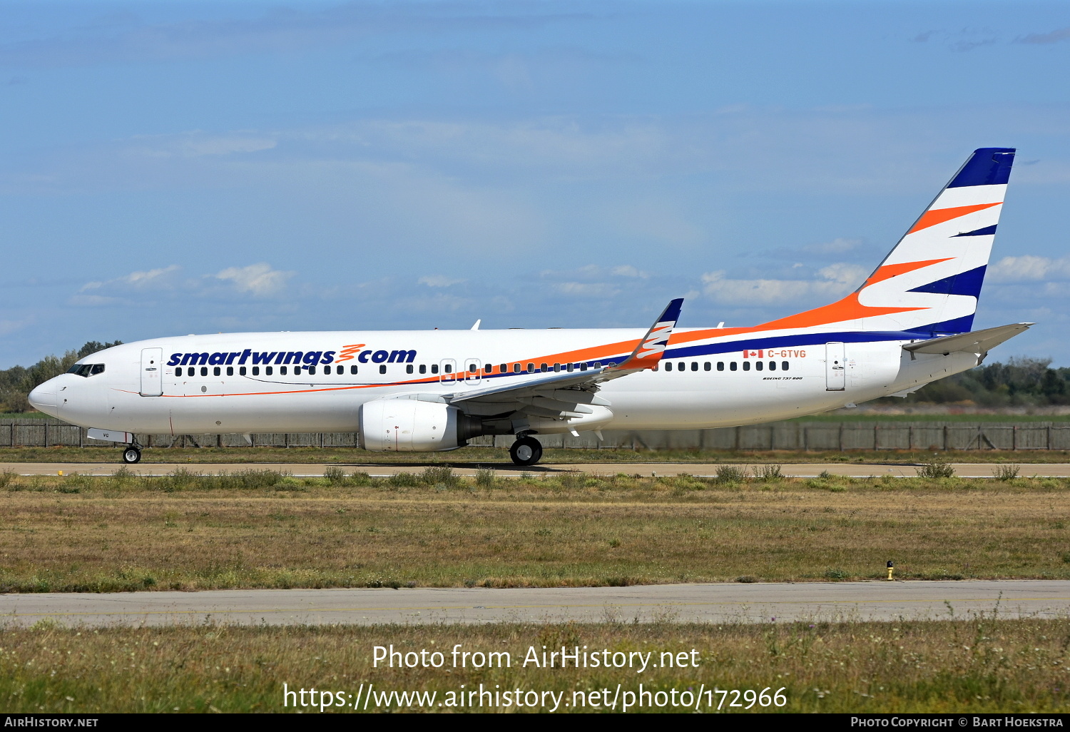 Aircraft Photo of C-GTVG | Boeing 737-8Q8 | Smartwings | AirHistory.net #172966