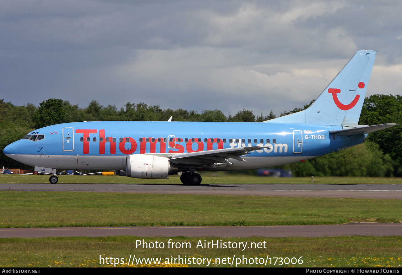 Aircraft Photo of G-THOB | Boeing 737-5L9 | Thomsonfly | AirHistory.net #173006