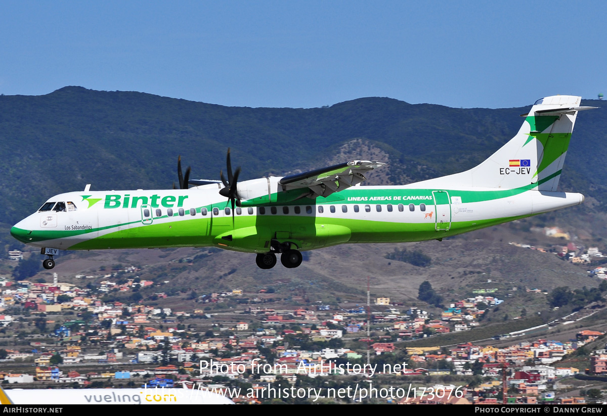 Aircraft Photo of EC-JEV | ATR ATR-72-500 (ATR-72-212A) | Binter Canarias | AirHistory.net #173076