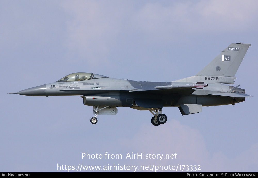 Aircraft Photo of 85728 | General Dynamics F-16A Fighting Falcon | Pakistan - Air Force | AirHistory.net #173332