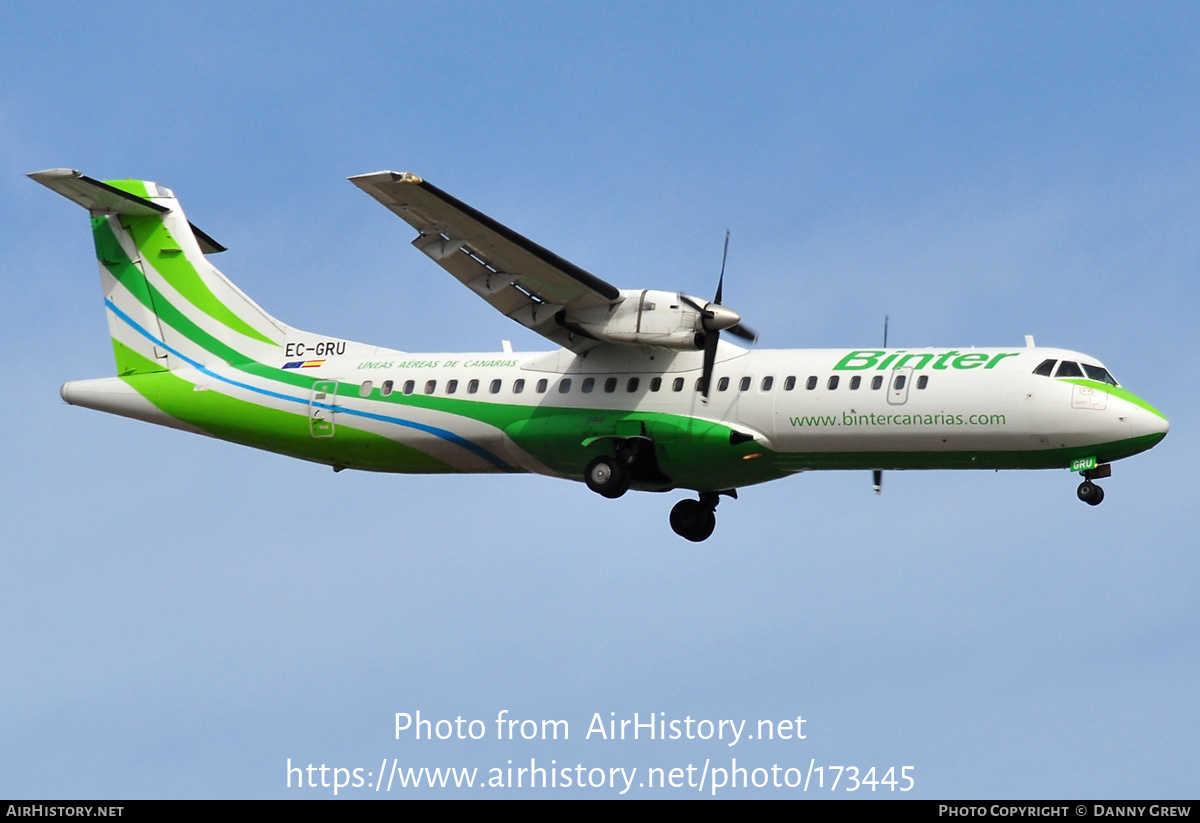 Aircraft Photo of EC-GRU | ATR ATR-72-202 | Binter Canarias | AirHistory.net #173445