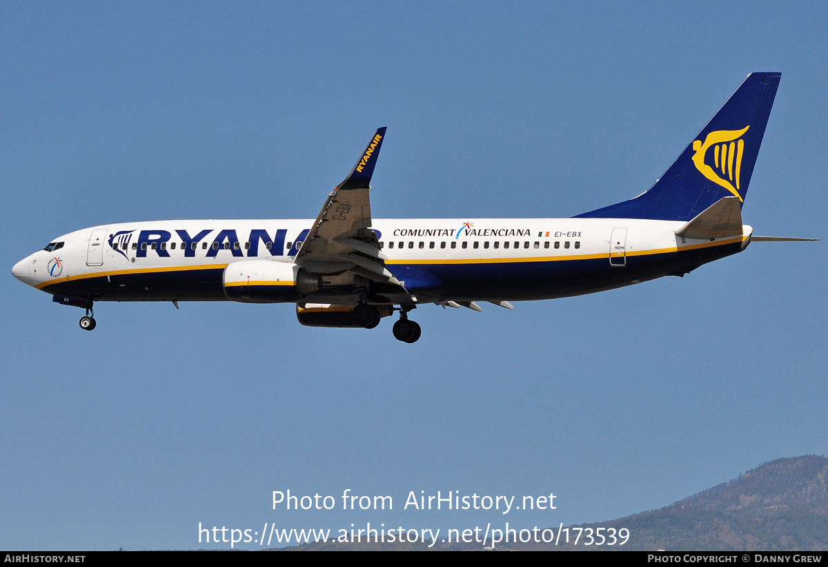 Aircraft Photo of EI-EBX | Boeing 737-8AS | Ryanair | AirHistory.net #173539