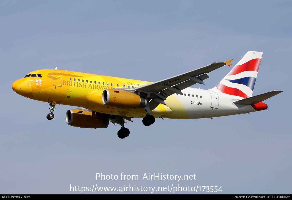 Aircraft Photo of G-EUPC | Airbus A319-131 | British Airways | AirHistory.net #173554