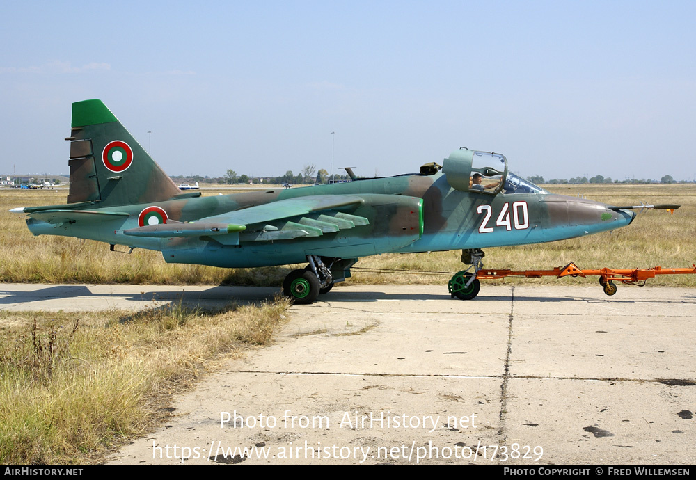 Aircraft Photo of 240 | Sukhoi Su-25K | Bulgaria - Air Force | AirHistory.net #173829