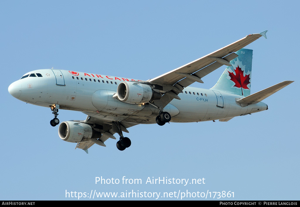 Aircraft Photo of C-FYJH | Airbus A319-114 | Air Canada | AirHistory.net #173861