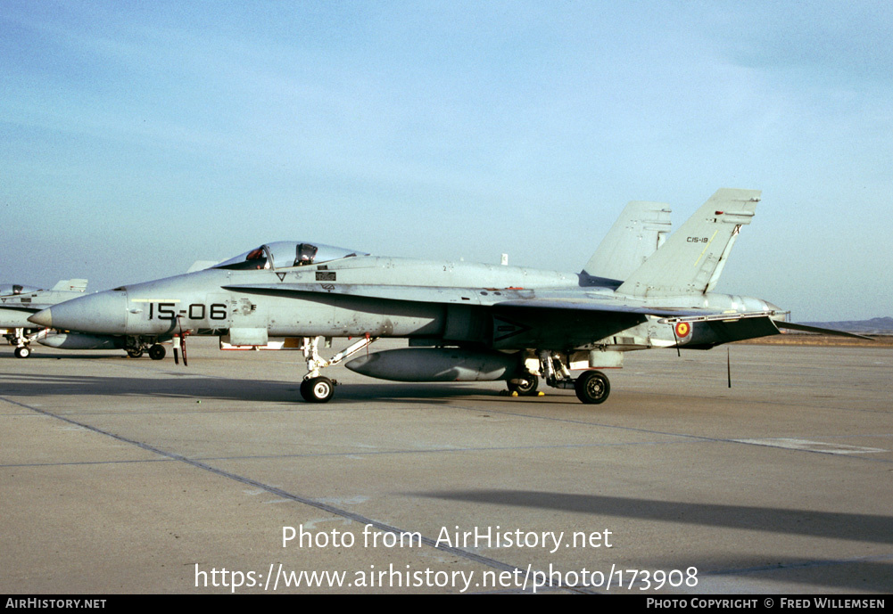 Aircraft Photo of C15-19 | McDonnell Douglas EF-18A Hornet | Spain - Air Force | AirHistory.net #173908