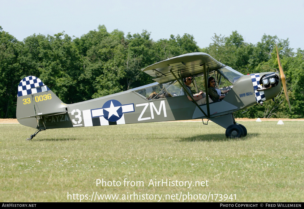 Aircraft Photo of F-AYZA / 43-30036 | Piper L-4H Grasshopper (J-3C-65D) | USA - Army | AirHistory.net #173941