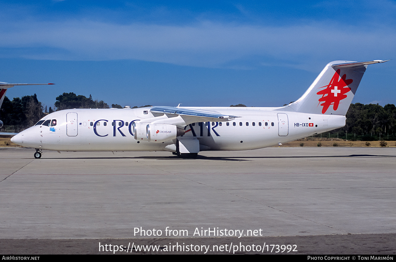 Aircraft Photo of HB-IXO | British Aerospace Avro 146-RJ100 | Crossair | AirHistory.net #173992