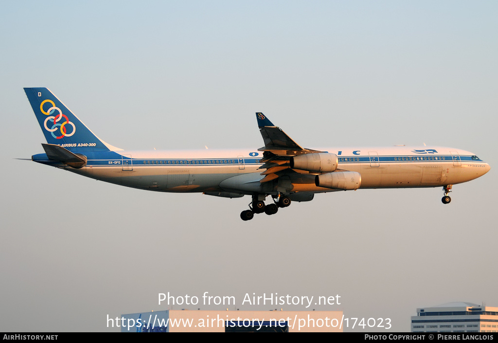 Aircraft Photo of SX-DFD | Airbus A340-313 | Olympic | AirHistory.net #174023