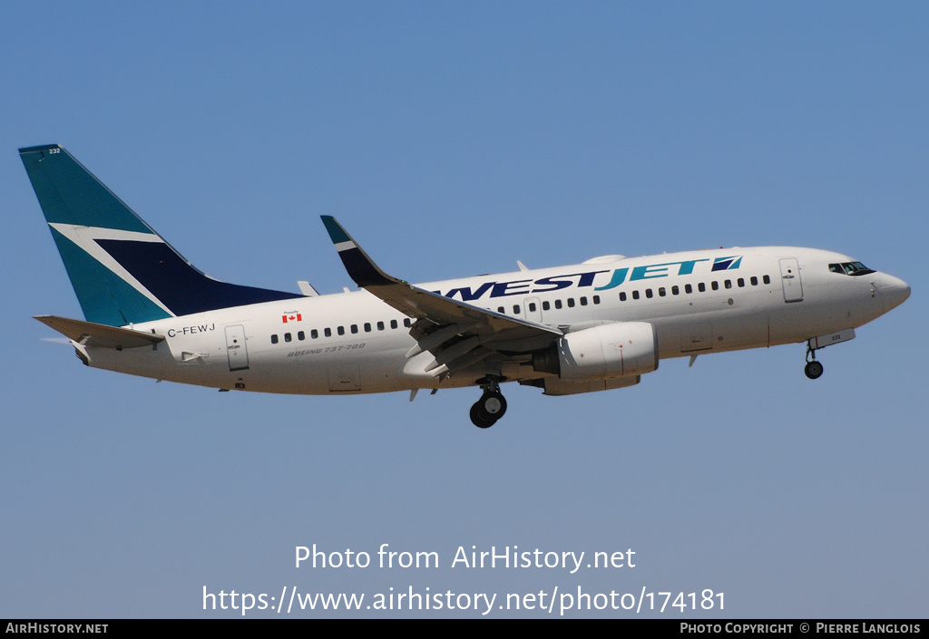 Aircraft Photo of C-FEWJ | Boeing 737-7CT | WestJet | AirHistory.net #174181