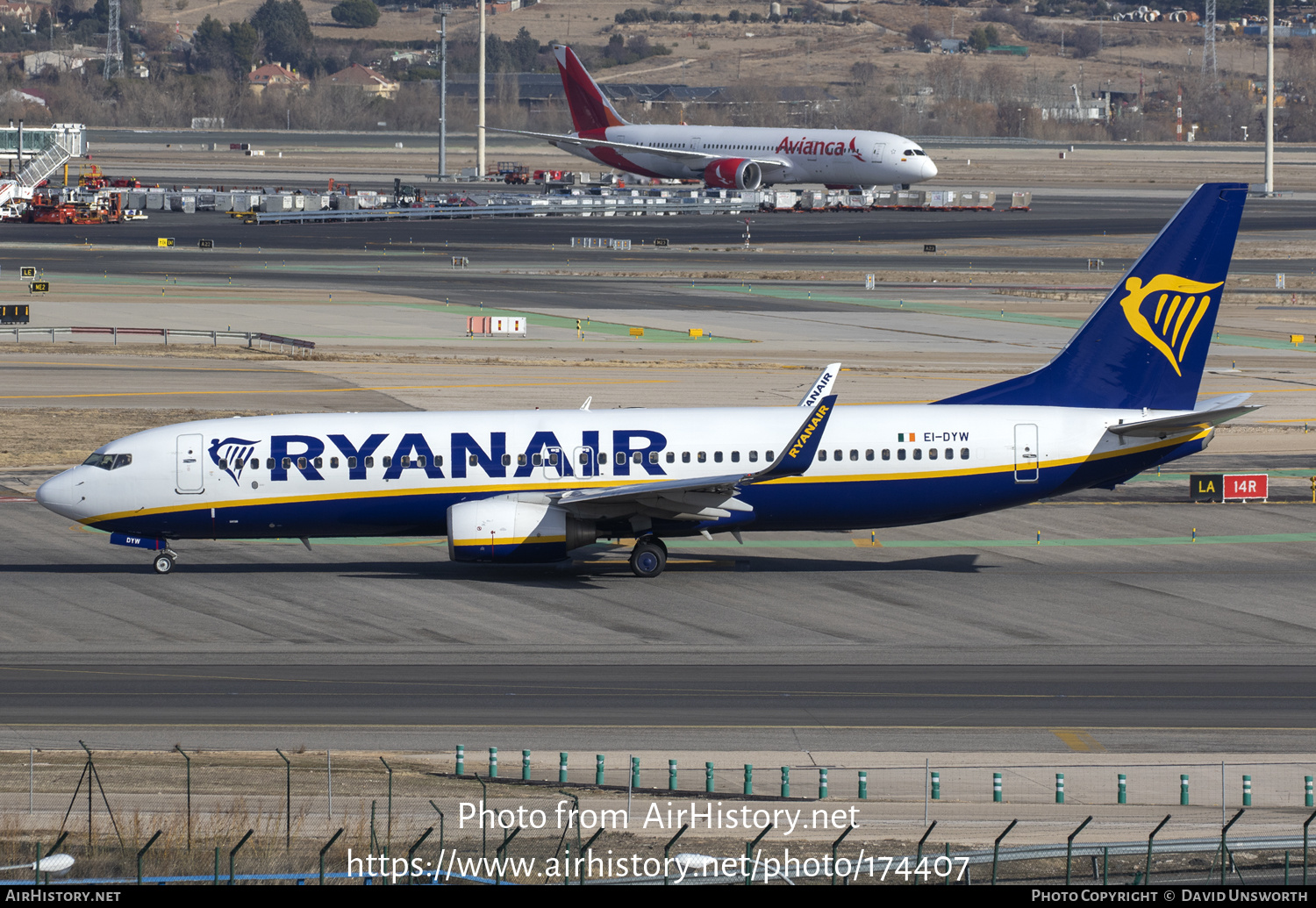 Aircraft Photo of EI-DYW | Boeing 737-8AS | Ryanair | AirHistory.net #174407