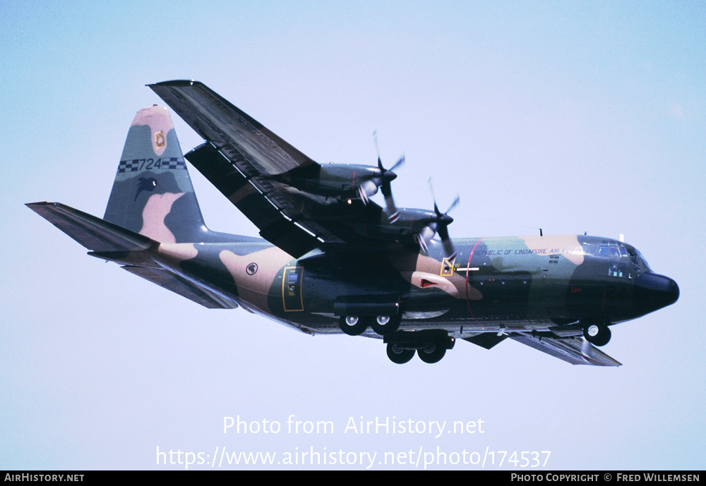 Aircraft Photo of 724 | Lockheed KC-130B Hercules (L-282) | Singapore - Air Force | AirHistory.net #174537