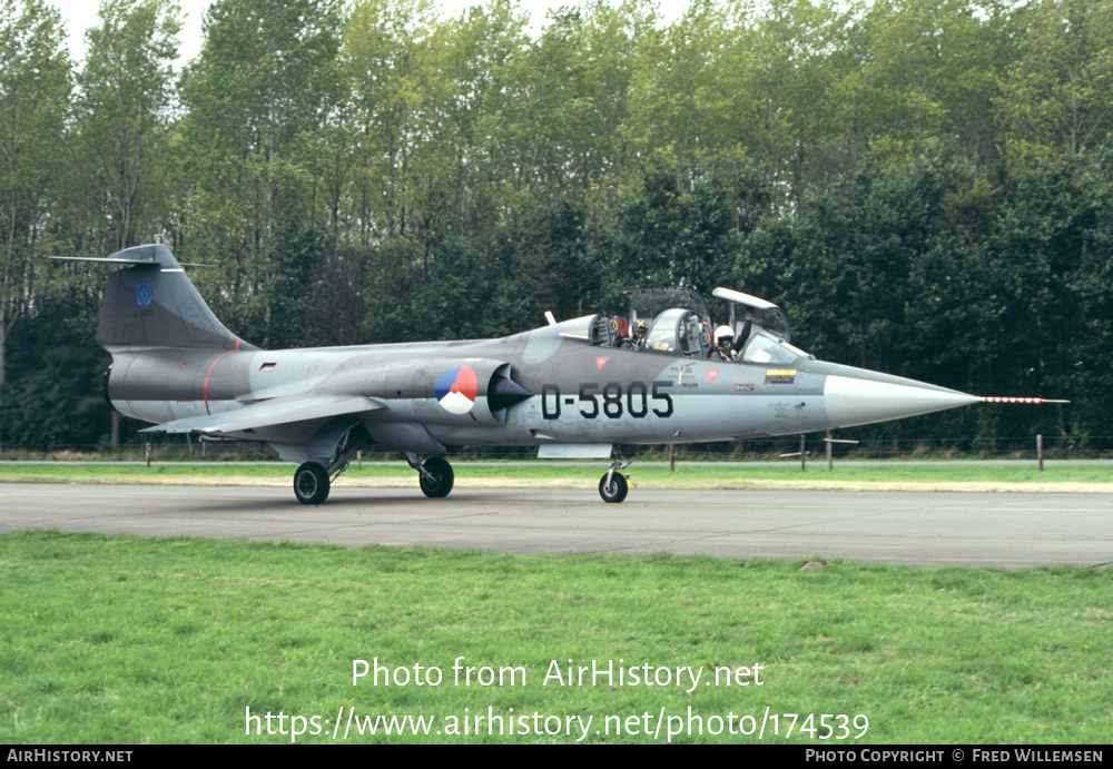 Aircraft Photo of D-5805 | Lockheed TF-104G Starfighter | Netherlands - Air Force | AirHistory.net #174539