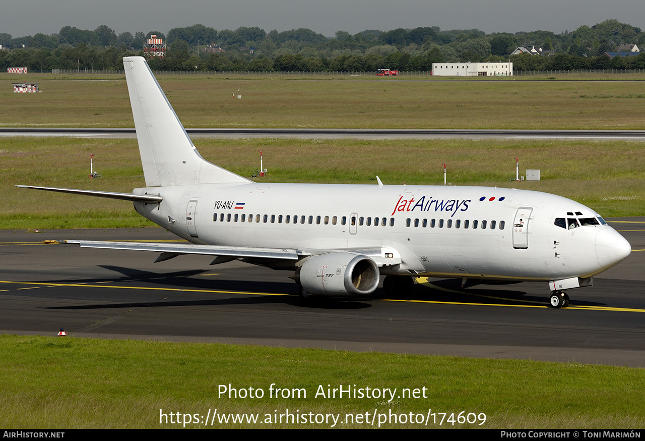 Aircraft Photo of YU-ANJ | Boeing 737-3H9 | Jat Airways | AirHistory.net #174609