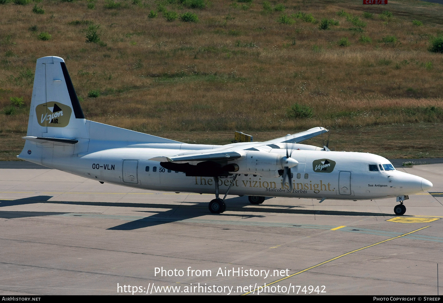 Aircraft Photo of OO-VLN | Fokker 50 | Vizion Air | AirHistory.net #174942