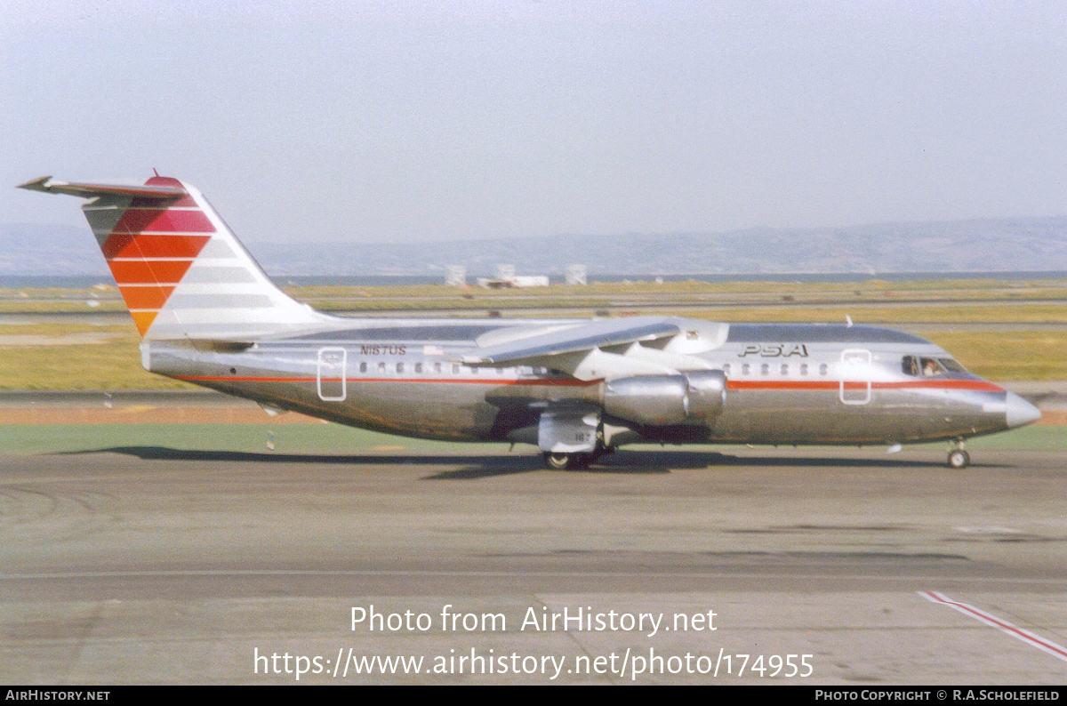 Aircraft Photo of N167US | British Aerospace BAe-146-200 | PSA - Pacific Southwest Airlines | AirHistory.net #174955