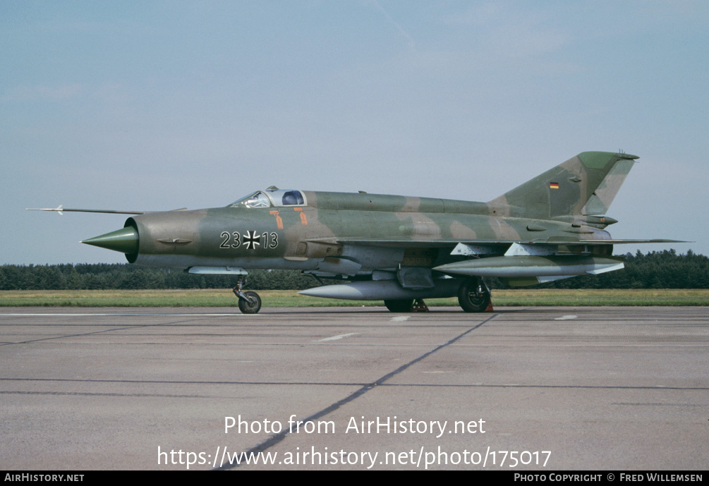 Aircraft Photo of 2313 | Mikoyan-Gurevich MiG-21MF | Germany - Air Force | AirHistory.net #175017