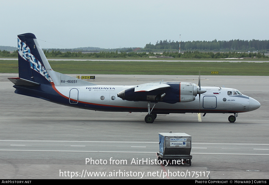 Aircraft Photo of RA-46651 | Antonov An-24RV | Nordavia - Regional Airlines | AirHistory.net #175117