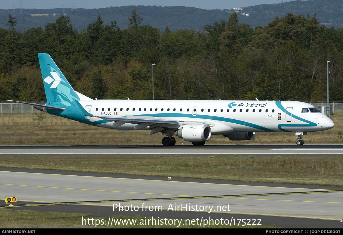 Aircraft Photo of I-ADJQ | Embraer 195LR (ERJ-190-200LR) | Air Dolomiti | AirHistory.net #175222