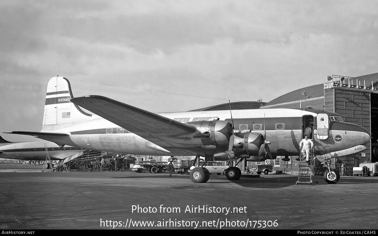 Aircraft Photo of N90440 | Douglas C-54A Skymaster | United States Overseas Airlines | AirHistory.net #175306