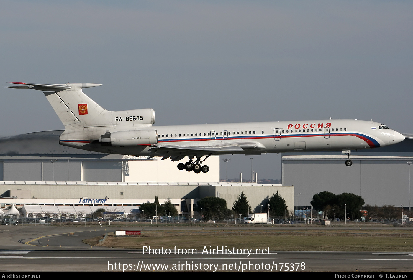 Aircraft Photo of RA-85645 | Tupolev Tu-154M | Rossiya - Special Flight Detachment | AirHistory.net #175378