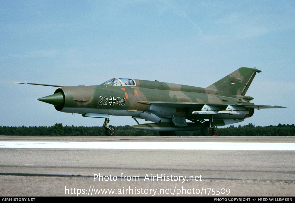 Aircraft Photo of 2259 | Mikoyan-Gurevich MiG-21M | Germany - Air Force | AirHistory.net #175509