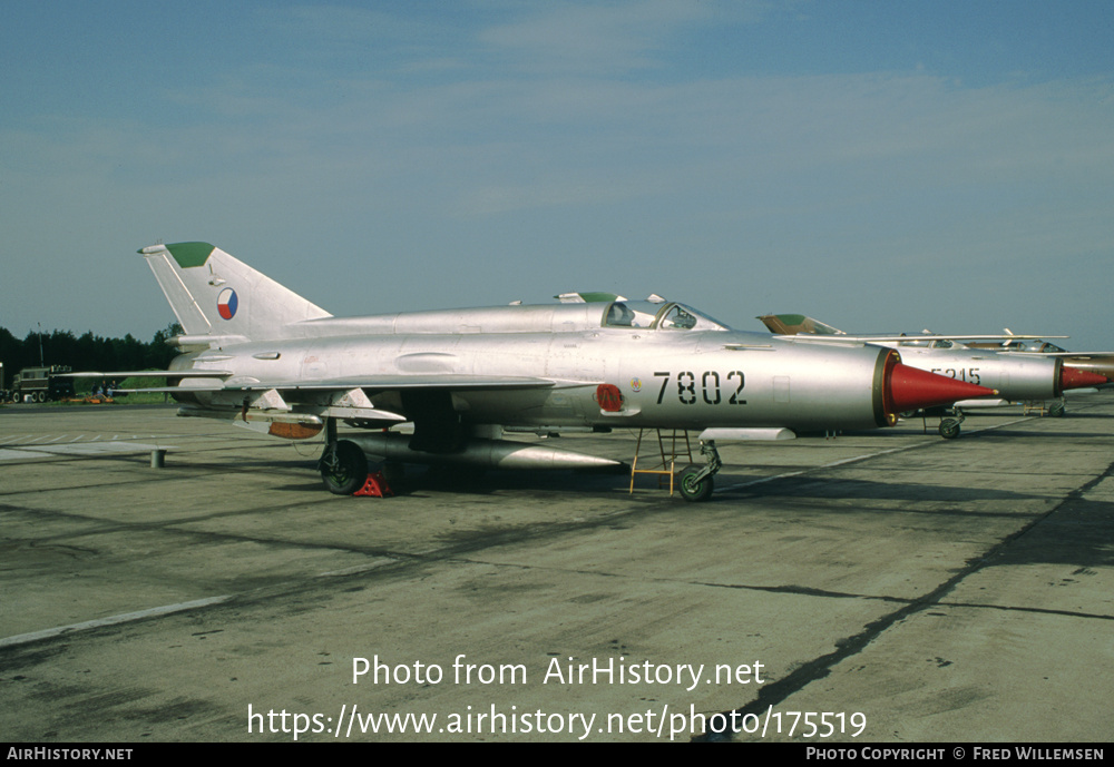 Aircraft Photo of 7802 | Mikoyan-Gurevich MiG-21MF | Czechoslovakia - Air Force | AirHistory.net #175519