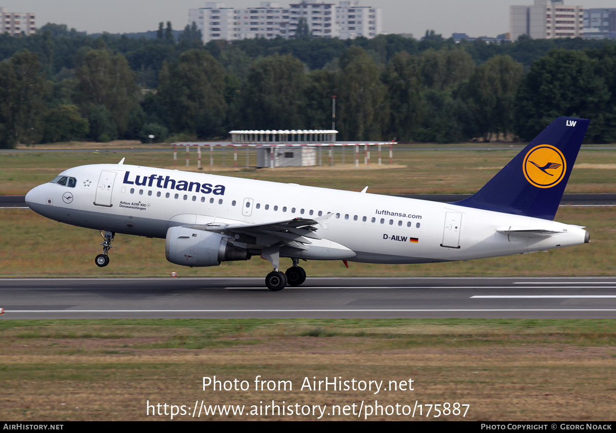 Aircraft Photo of D-AILW | Airbus A319-114 | Lufthansa | AirHistory.net #175887