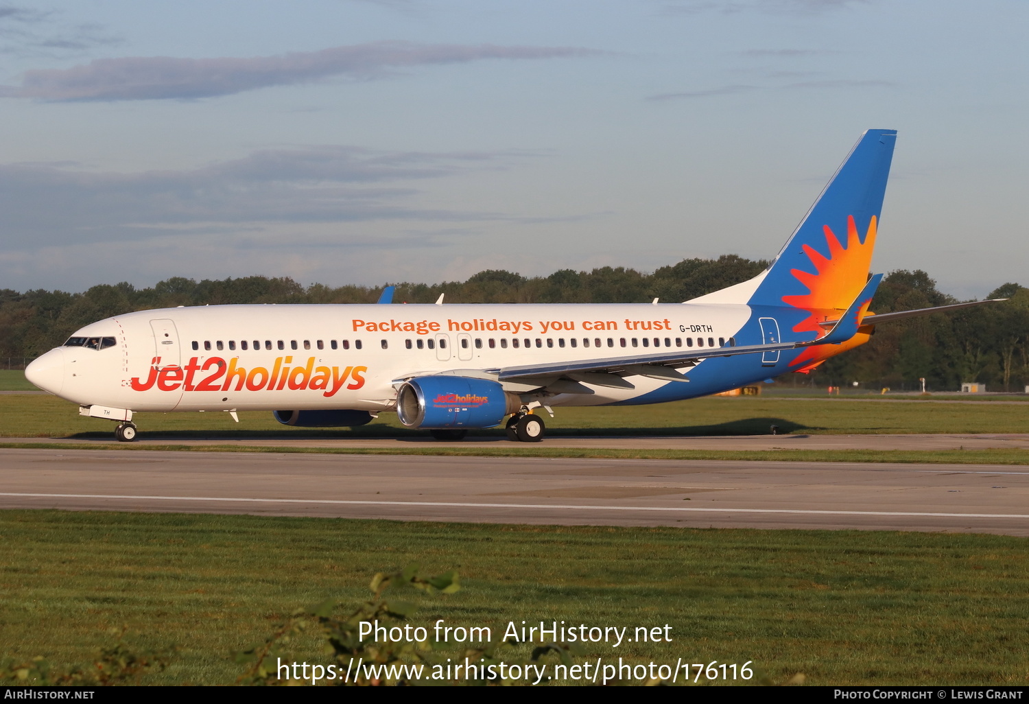 Aircraft Photo of G-DRTH | Boeing 737-8BK | Jet2 Holidays | AirHistory.net #176116