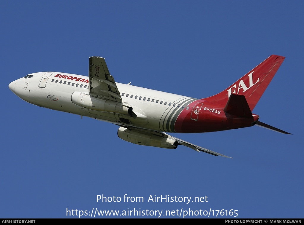 Aircraft Photo of G-CEAE | Boeing 737-229/Adv | European Aircharter - EAL/EAC | AirHistory.net #176165