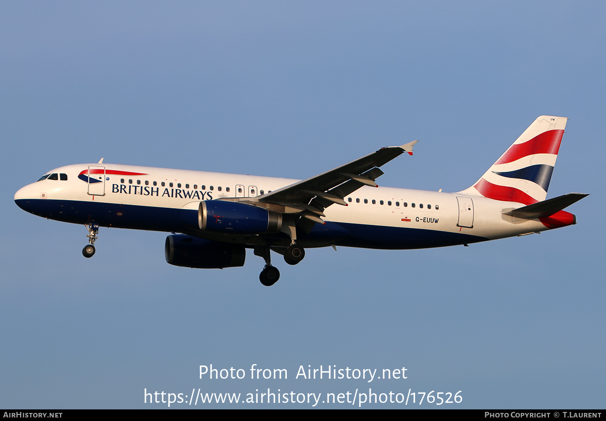 Aircraft Photo of G-EUUW | Airbus A320-232 | British Airways | AirHistory.net #176526