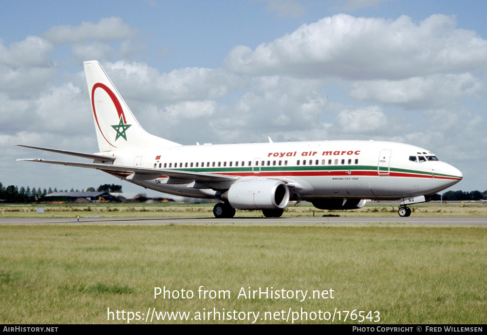 Aircraft Photo of CN-RNV | Boeing 737-7B6 | Royal Air Maroc - RAM | AirHistory.net #176543