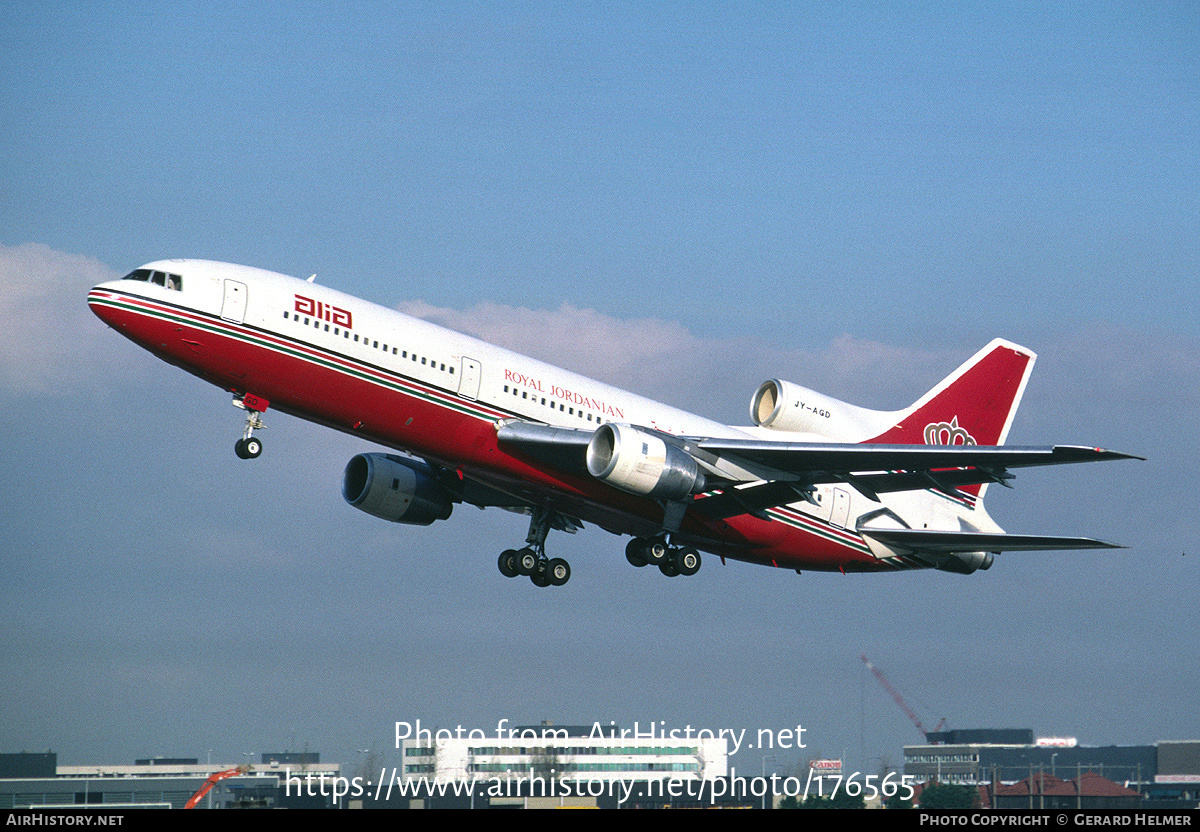 Aircraft Photo of JY-AGD | Lockheed L-1011-385-3 TriStar 500 | Alia - The Royal Jordanian Airline | AirHistory.net #176565