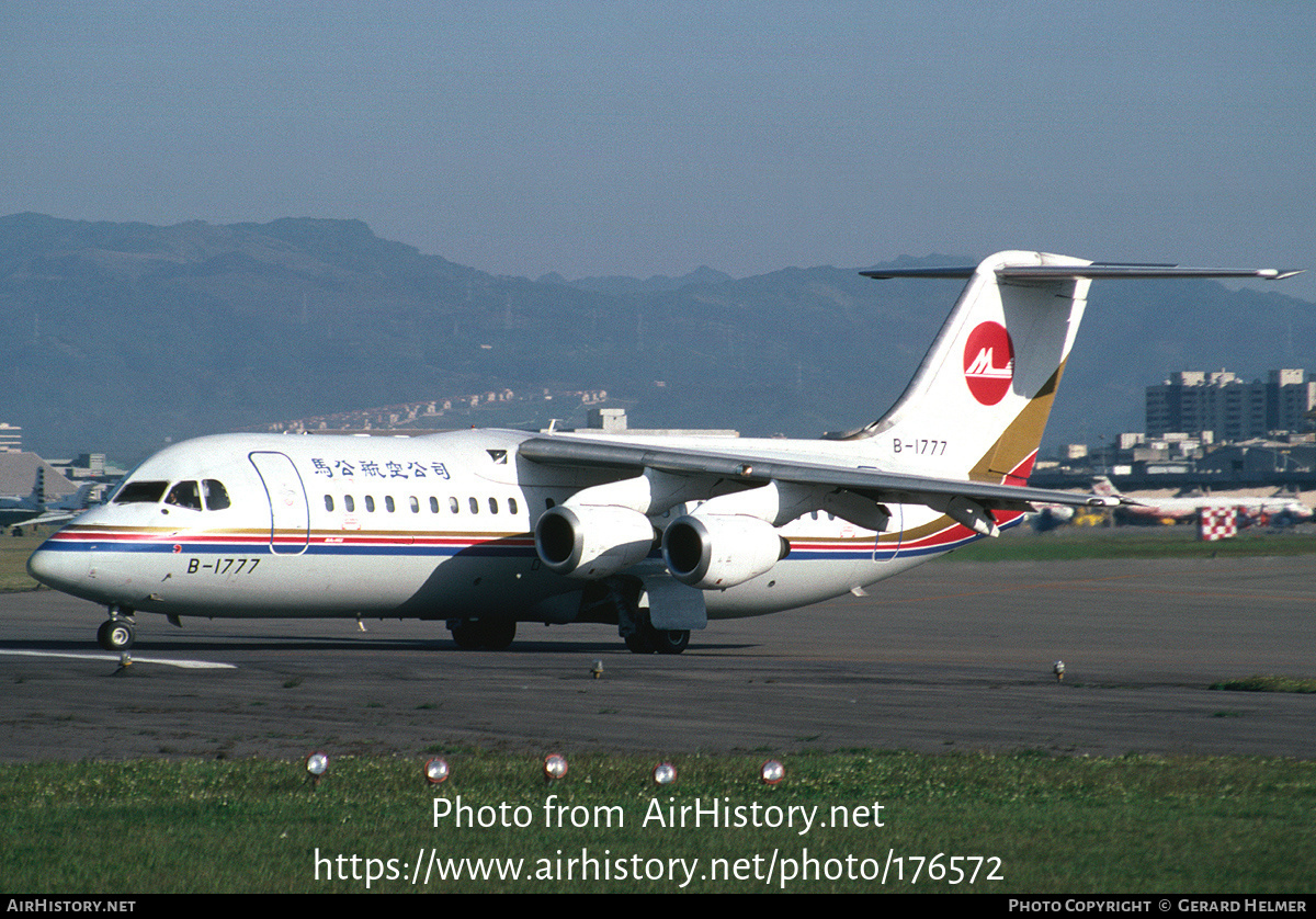 Aircraft Photo of B-1777 | British Aerospace BAe-146-300 | Makung Airlines | AirHistory.net #176572