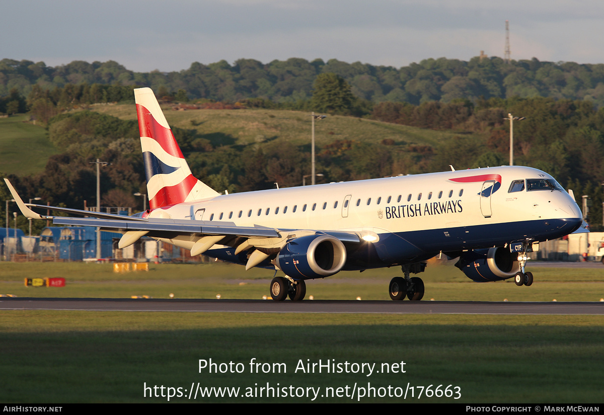 Aircraft Photo of G-LCYP | Embraer 190SR (ERJ-190-100SR) | British Airways | AirHistory.net #176663