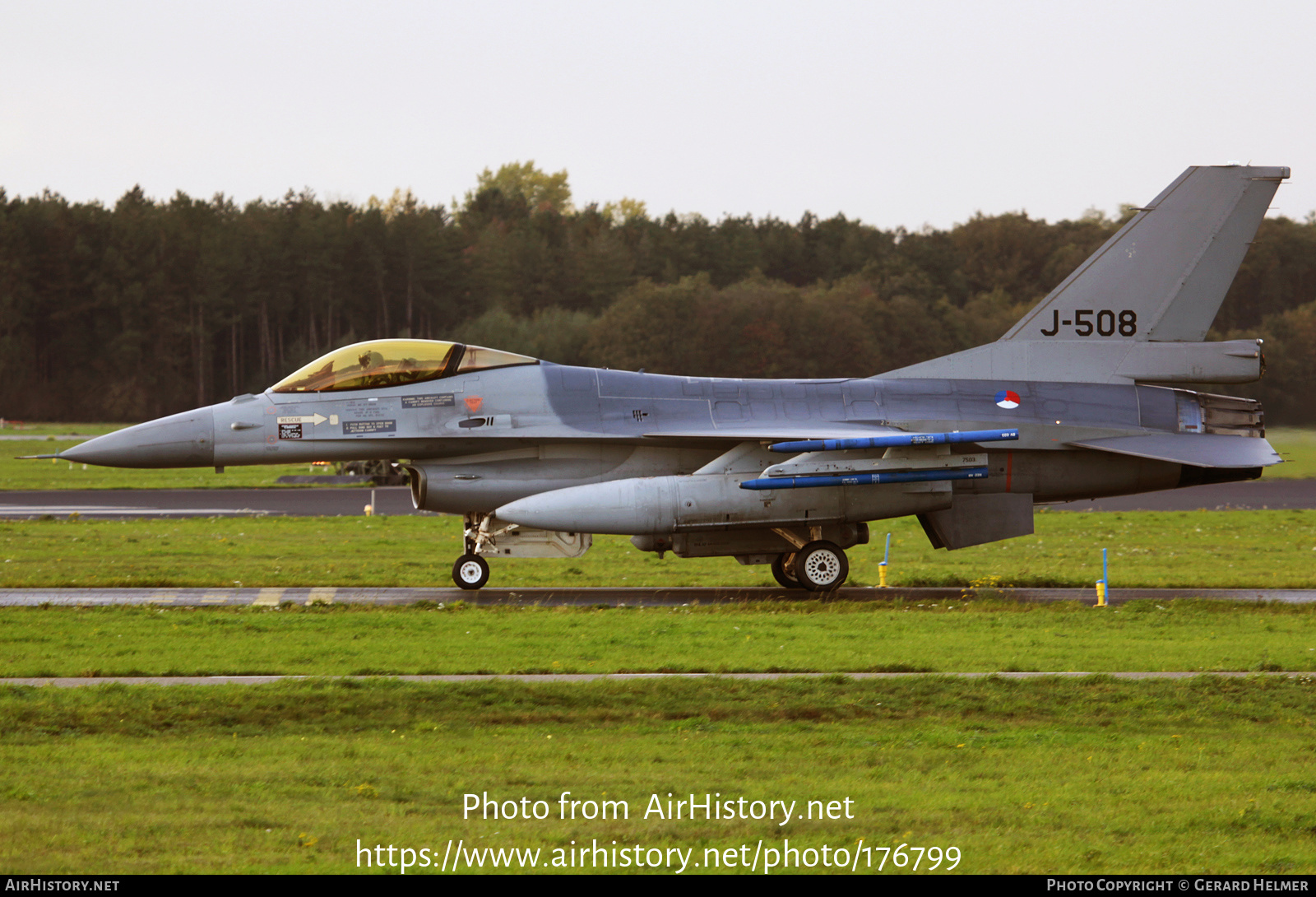 Aircraft Photo of J-508 | General Dynamics F-16A Fighting Falcon | Netherlands - Air Force | AirHistory.net #176799