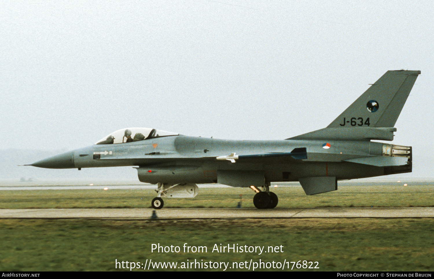 Aircraft Photo of J-634 | General Dynamics F-16A Fighting Falcon | Netherlands - Air Force | AirHistory.net #176822