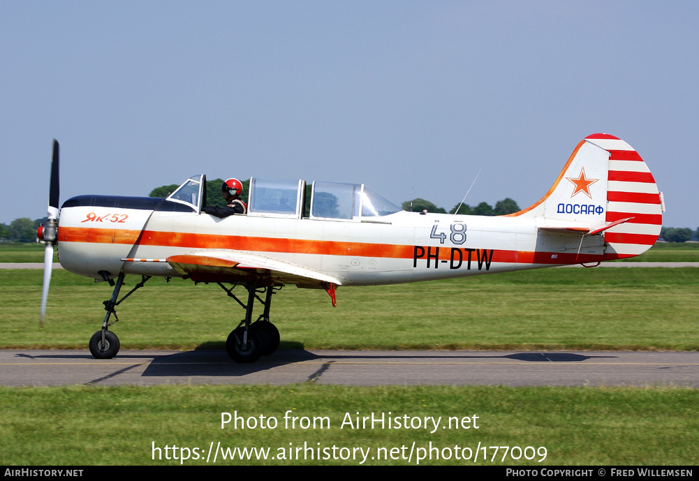 Aircraft Photo of PH-DTW | Yakovlev Yak-52 | AirHistory.net #177009