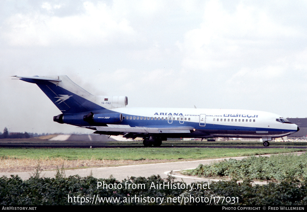 Aircraft Photo of YA-FAU | Boeing 727-113C | Ariana Afghan Airlines | AirHistory.net #177031