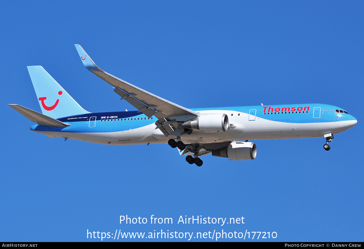 Aircraft Photo of G-OBYH | Boeing 767-304/ER | Thomson Airways | AirHistory.net #177210