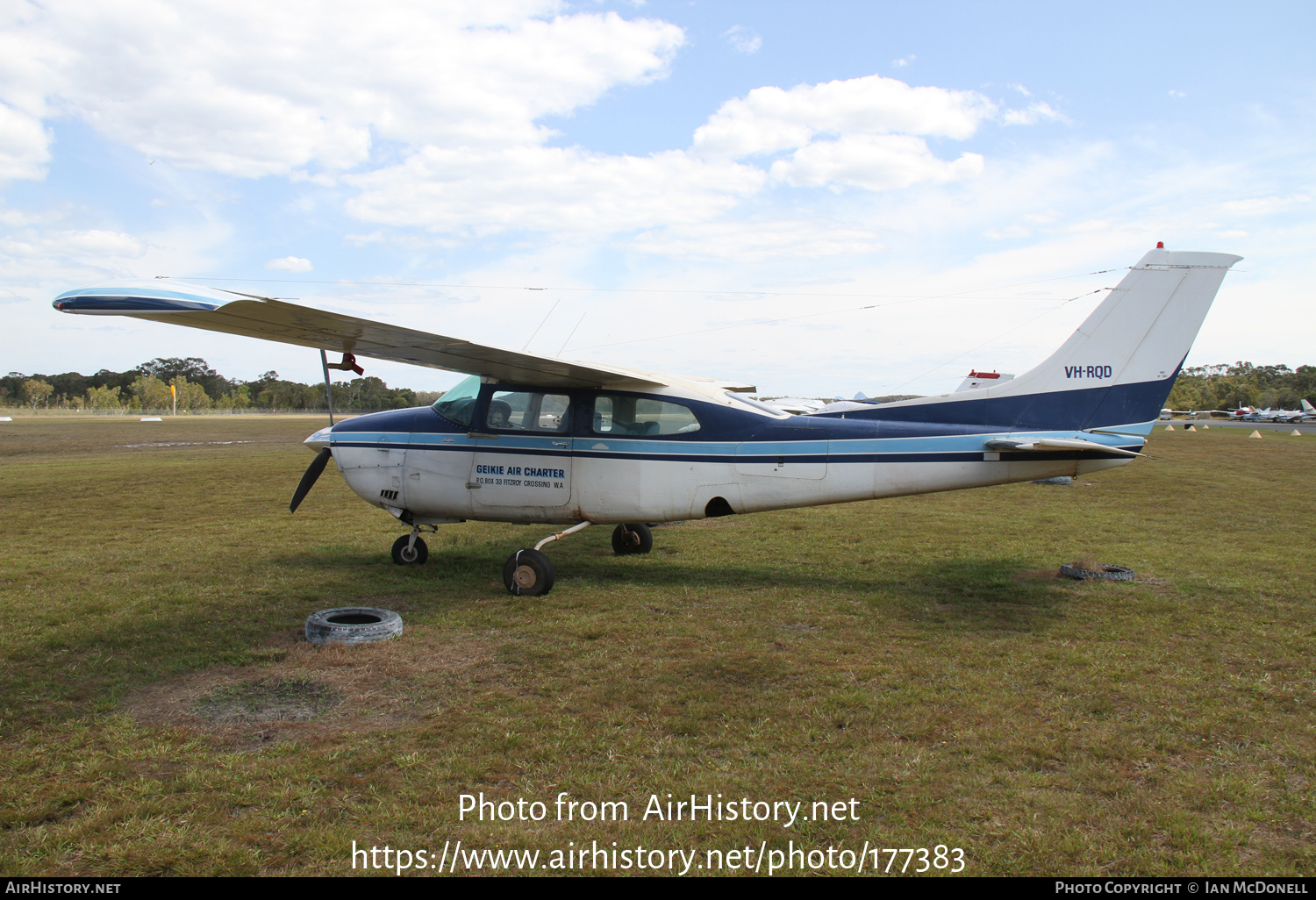 Aircraft Photo of VH-RQD | Cessna 210M Centurion | Geikie Air Charter | AirHistory.net #177383