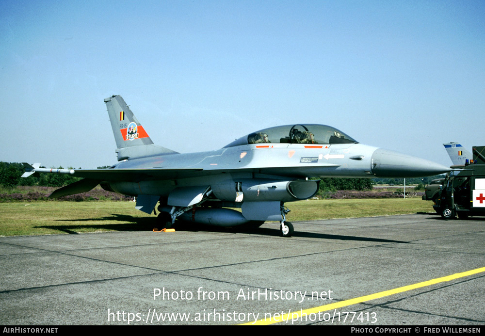 Aircraft Photo of FB-15 | General Dynamics F-16B Fighting Falcon | Belgium - Air Force | AirHistory.net #177413