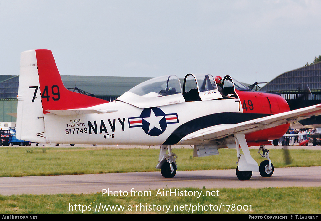 Aircraft Photo of F-AZHR | North American T-28A Fennec | USA - Navy | AirHistory.net #178001