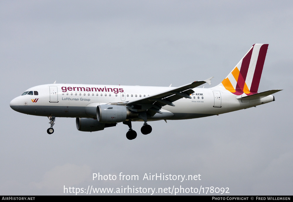 Aircraft Photo of D-AKNK | Airbus A319-112 | Germanwings | AirHistory.net #178092