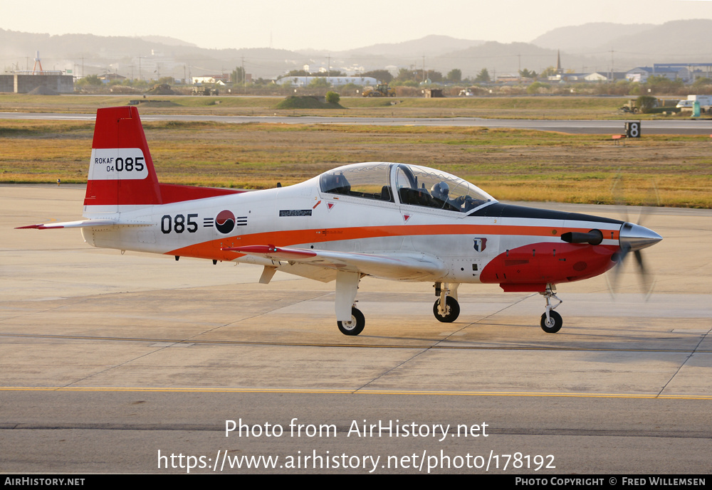 Aircraft Photo of 04-085 | Korea Aerospace KT-1A Woong-Bee | South Korea - Air Force | AirHistory.net #178192