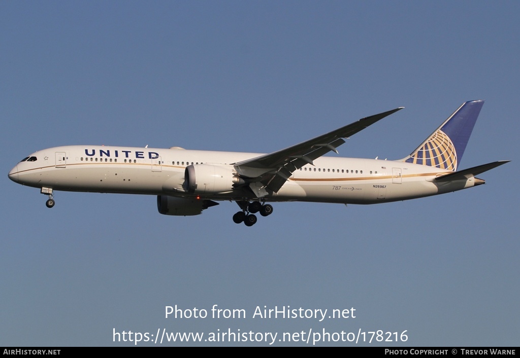 Aircraft Photo of N26967 | Boeing 787-9 Dreamliner | United Airlines | AirHistory.net #178216