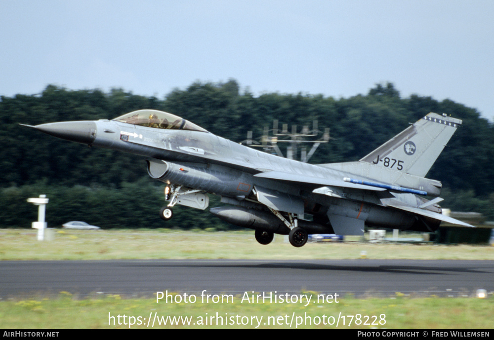 Aircraft Photo of J-875 | General Dynamics F-16AM Fighting Falcon | Netherlands - Air Force | AirHistory.net #178228