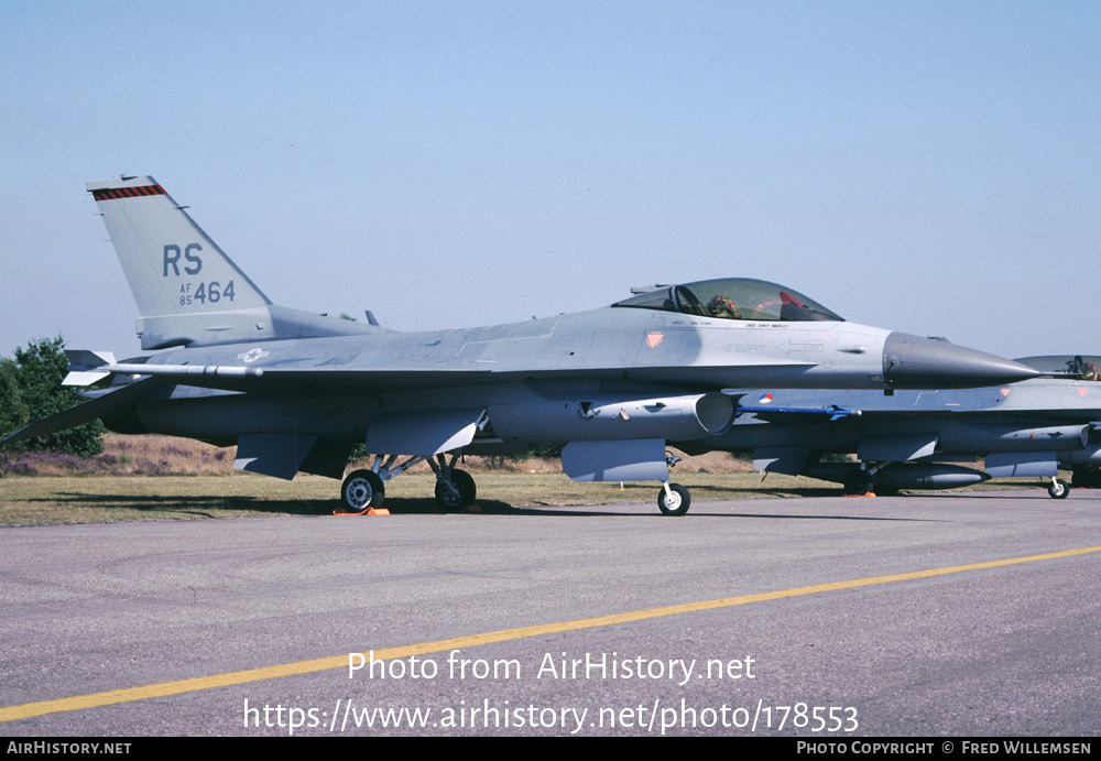 Aircraft Photo of 85-1464 / AF85-464 | General Dynamics F-16C Fighting Falcon | USA - Air Force | AirHistory.net #178553