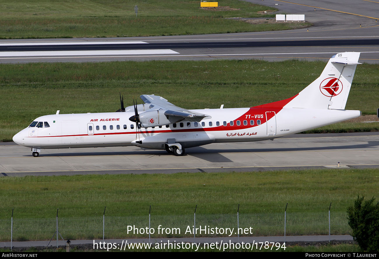 Aircraft Photo of 7T-VUS | ATR ATR-72-500 (ATR-72-212A) | Air Algérie | AirHistory.net #178794