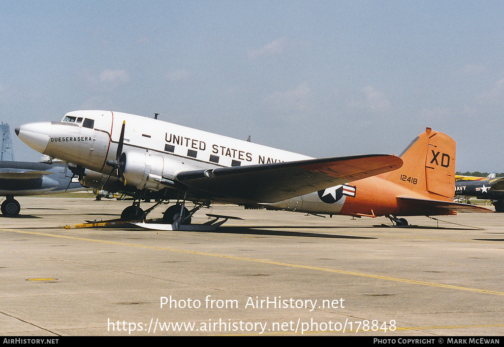 Aircraft Photo of 12418 | Douglas R4D-5L Skytrain | USA - Navy | AirHistory.net #178848